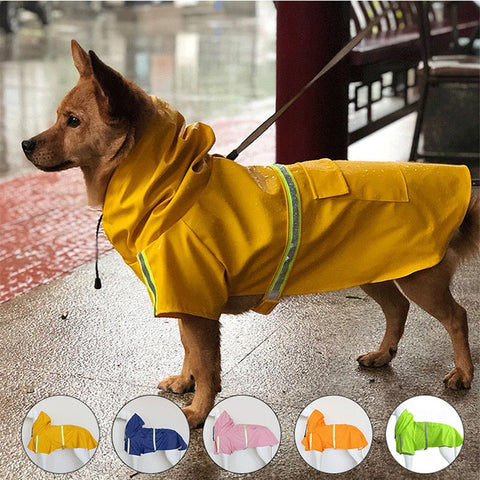 S-5XL Breathable Dog Raincoats Reflective